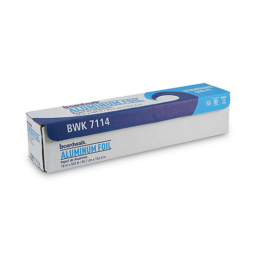 Boardwalk&reg; Extra Standard Aluminum Foil Roll, 18" x 500 ft, 1 Roll (BWK7114)