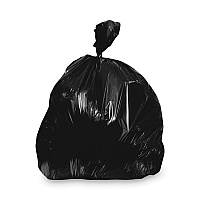 Heritage Linear Low-Density Can Liners, 30 gal, 1.25 mil, 30" x 36", Black, Flat Pack, 200/Carton (H6036PK)