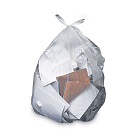 Heritage Linear Low-Density Can Liners, 60 gal, 2 mil, 36" x 58", Clear, Flat Pack, 100/Carton (H7258QC)