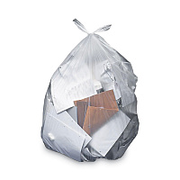 Heritage Linear Low-Density Can Liners, 56 gal, 2 mil, 43" x 48", Clear, Flat Pack, 100/Carton (H8648QC)