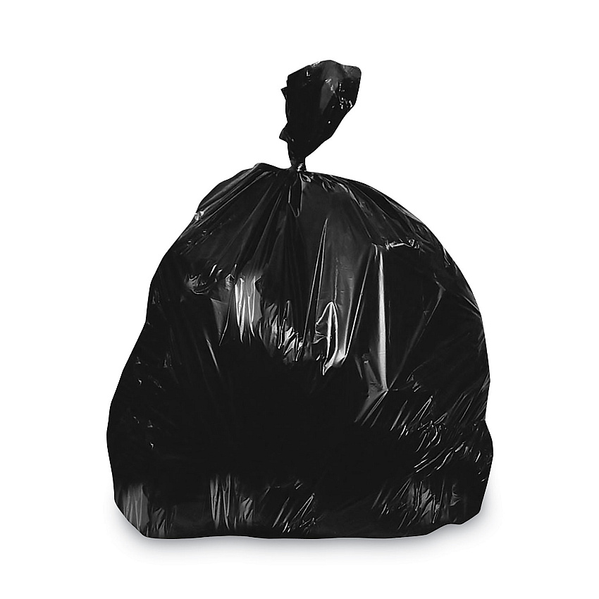 Heritage Linear Low-Density Can Liners, 96 gal, 2 mil, 57" x 75", Black, 50/Carton (K1475QK)