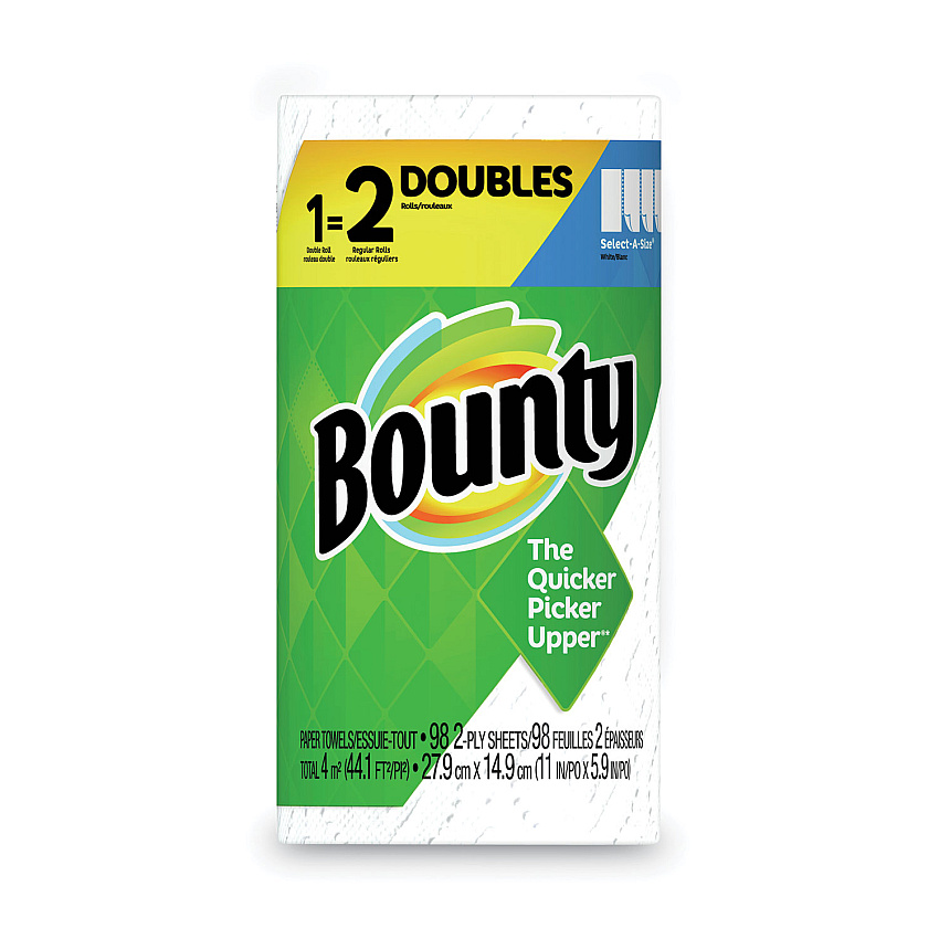 Bounty&reg; Kitchen Paper Towels, 2-Ply, 98 Sheet, 24 Rolls (66539)