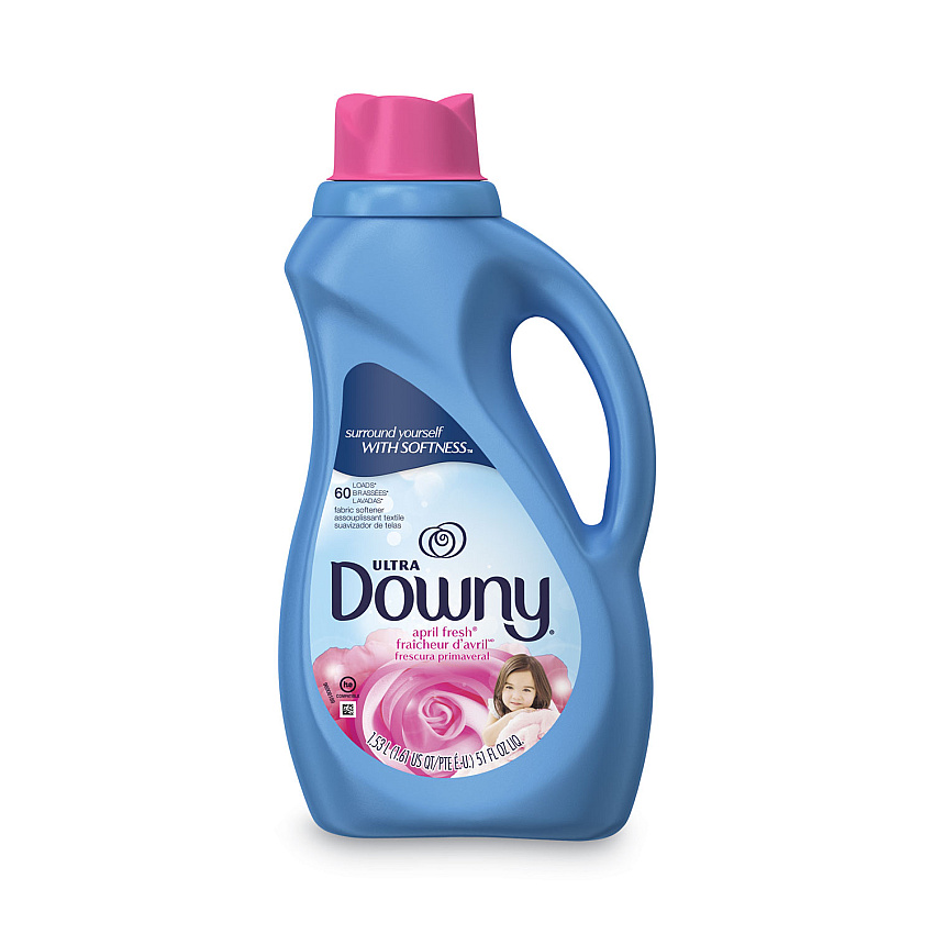 Downy Liquid Fabric Softener, Concentrated, April Fresh Scent, 51 oz Bottle (35762EA)