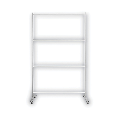 MasterVision Protector Series Mobile Glass Panel Divider, 49 x 22 x 81, Clear/Aluminum (DSP273046)