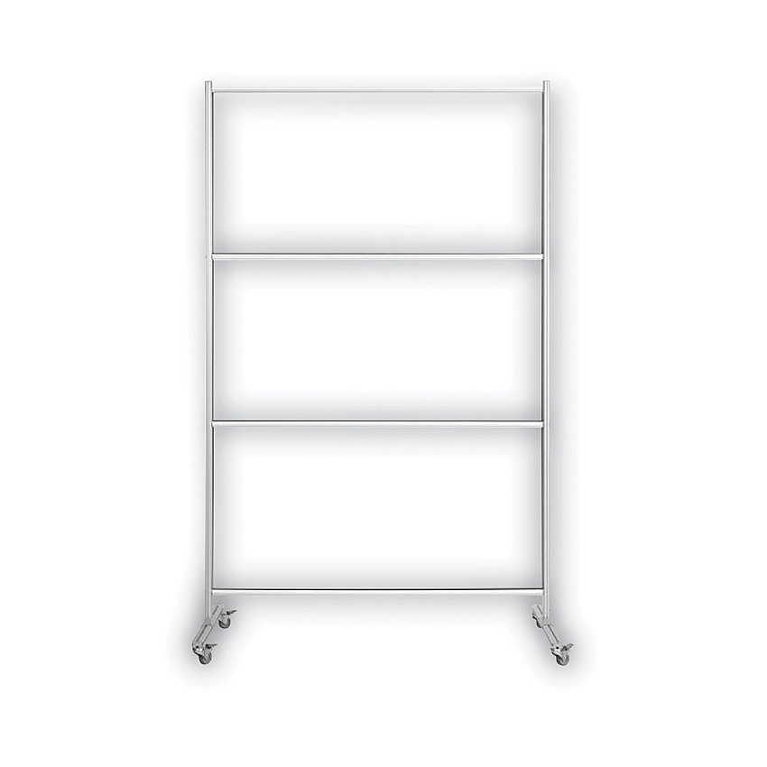 MasterVision Protector Series Mobile Glass Panel Divider, 49 x 22 x 81, Clear/Aluminum (DSP273046)