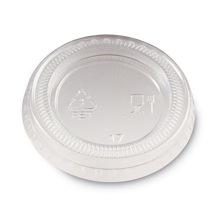 Dixie Plastic Portion Cup Lid, Fits 1 oz Portion Cups, Clear, 4,800/Carton (PL10CLEAR)