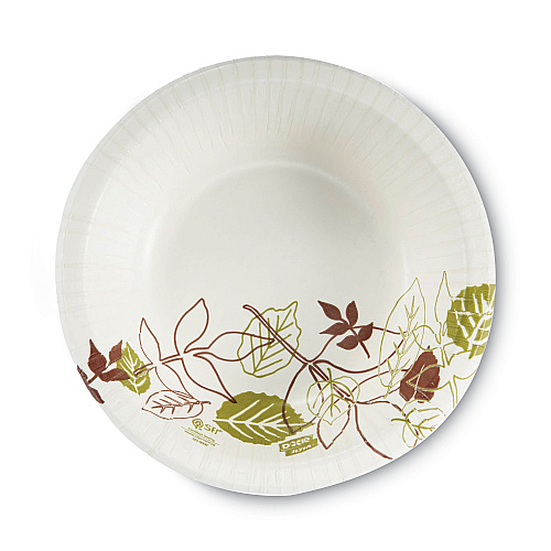 Dixie Pathways Heavyweight Paper Bowls, 20 oz, White/Green/Burgundy, 125/Pack (SX20PATHPK)