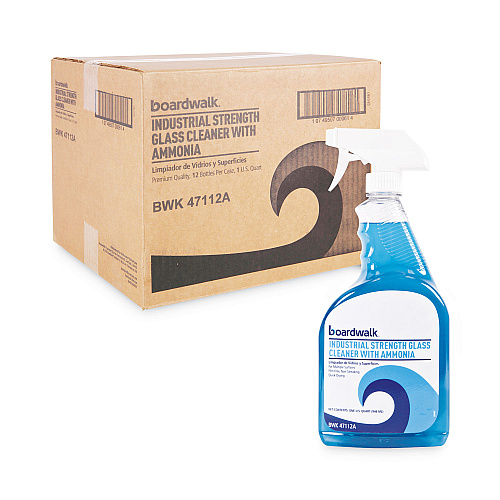 Boardwalk&reg; Glass Cleaner with Ammonia, 32 oz., 12 Bottles (BWK47112A)