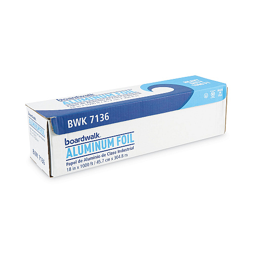 Boardwalk&reg; Extra Heavy-Duty Aluminum Foil Roll, 18" x 1000 ft, 1 Roll (BWK7136)