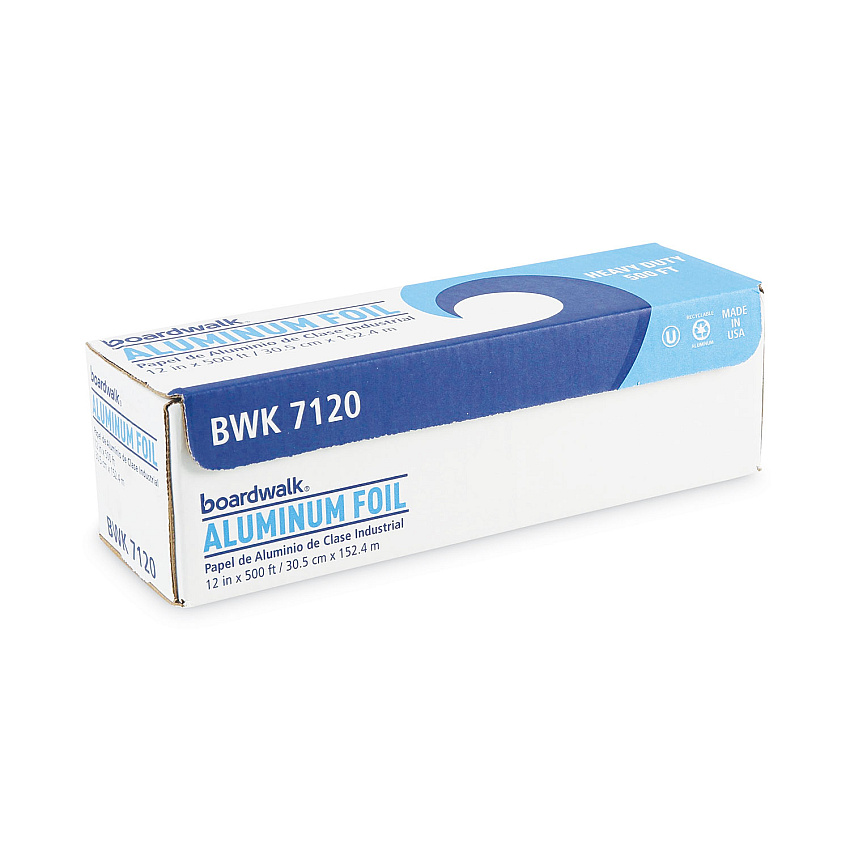 Boardwalk&reg; Heavy-Duty Aluminum Foil Roll, 12" x 500 ft, 1 Roll (BWK7120)