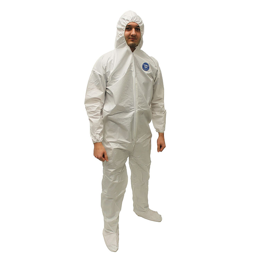 Promax Coverall Zipper Front Attached Hood - Med, Case Of 25 (M1014-M)