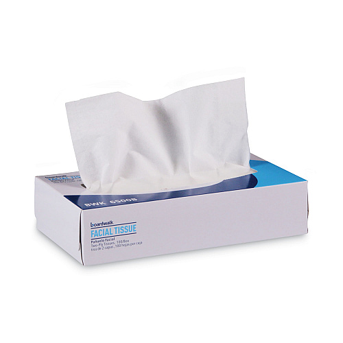 Boardwalk&reg; Facial Tissues, 2-Ply, 100 Tissue Box, 30 Boxes (BWK6500B)