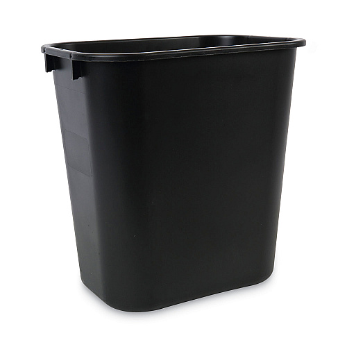 Boardwalk&reg; Soft-Sided Wastebasket, 14qt, Plastic, Black (BWK14QTWBBLA)