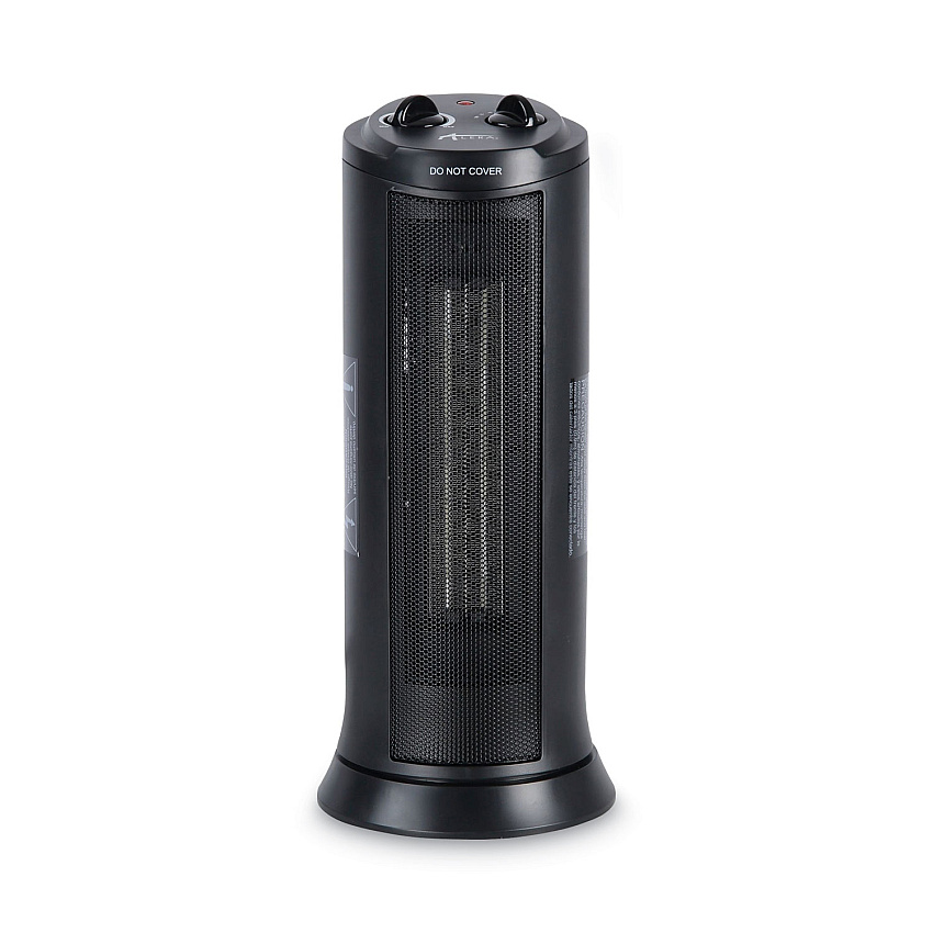 Alera Mini Tower Ceramic Heater, 1,500 W, 7.37 x 7.37 x 17.37, Black (ALEHECT17)
