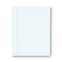 Universal Glue Top Pads, Narrow Rule, 50 White 8.5 x 11 Sheets, Dozen (UNV41000)