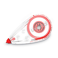 Universal Correction Tape, Mini Economy, Non-Refillable, Clear/Red Applicator, 0.25