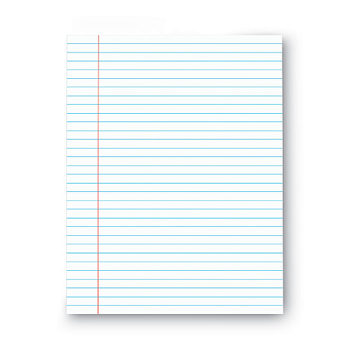 Universal Glue Top Pads, Wide/Legal Rule, 50 White 8.5 x 11 Sheets, Dozen (UNV11000)