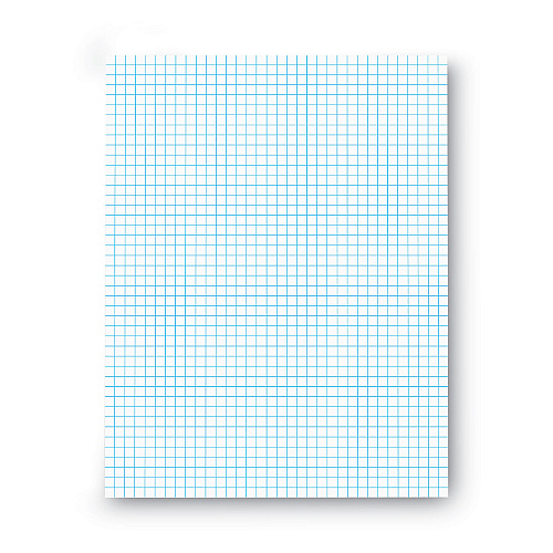Universal Quadrille-Rule Glue Top Pads, Quadrille Rule (4 sq/in), 50 White 8.5 x 11 Sheets, Dozen (UNV20631)