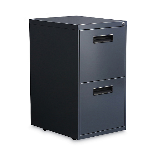 Alera File Pedestal, Left or Right, 2 Legal/Letter-Size File Drawers, Charcoal, 14.96" x 19.29" x 27.75" (ALEPAFFCH)
