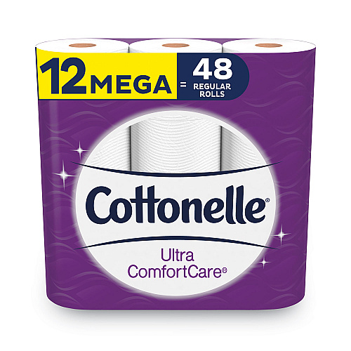 Cottonelle&reg; Mega Rolls Toilet Paper, 2 Ply, 284 Sheets, 12 Rolls (48596)