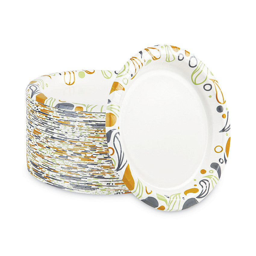 Boardwalk&reg; Deerfield Printed 9" Paper Plates, 1,000 Plates (BWKDEER9PLT)