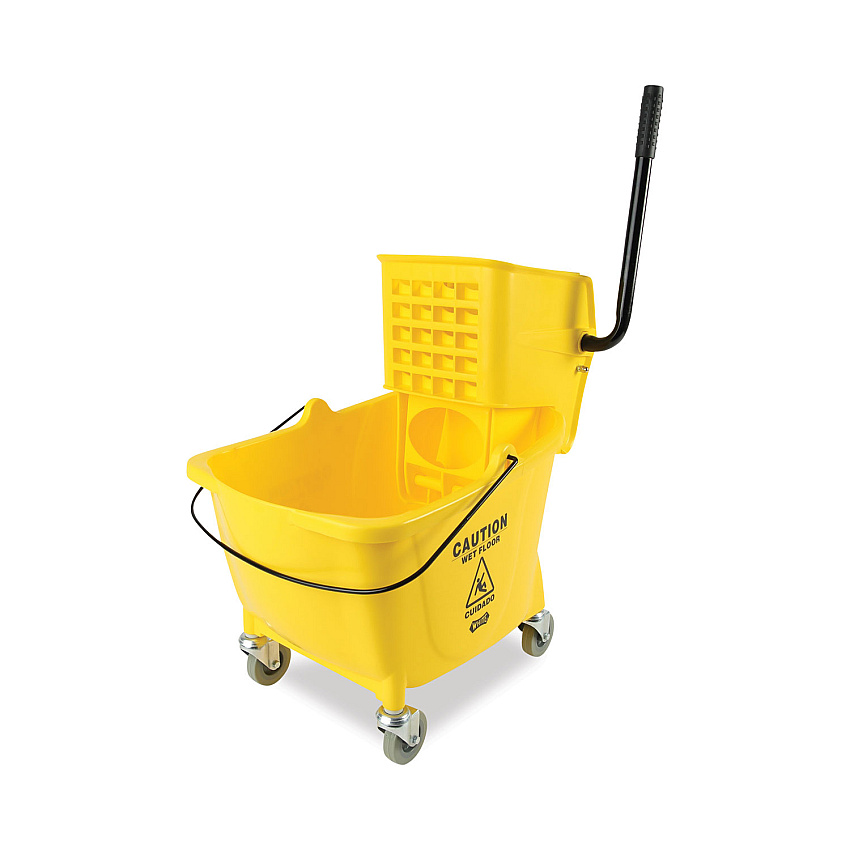 Boardwalk&reg; Pro-Pac Side-Squeeze Wringer/Bucket Combo, Each (BWK2635COMBOYEL)