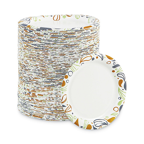 Boardwalk&reg; Deerfield Printed 6" Paper Plates, 1000 Plates (BWKDEER6PLT)