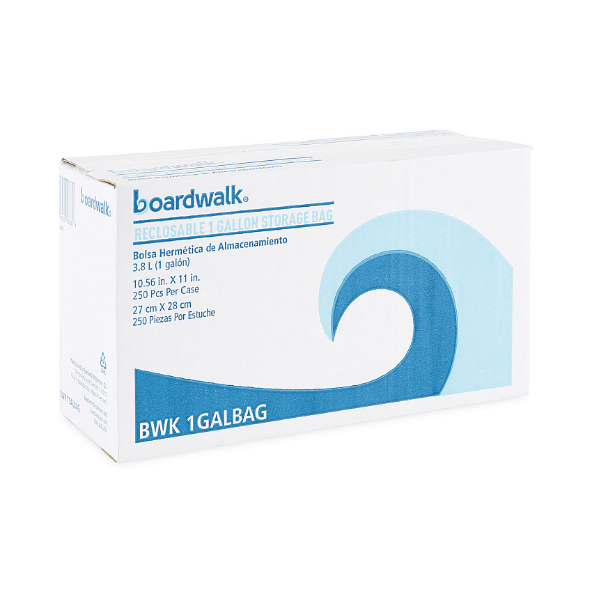Boardwalk&reg; Resealable 1 Gallon Food Storage Bags, 250 Bags (BWK1GALBAG)