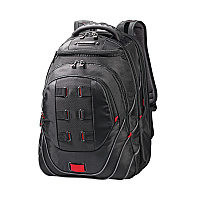 Samsonite Tectonic PFT Backpack, Fits Devices Up to 17", Ballistic Nylon, 13 x 9 x 19, Black/Red (515311073)