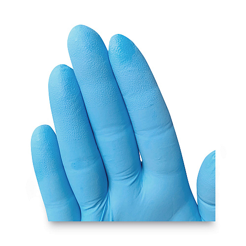 KleenGuard G10 Comfort Plus Blue Nitrile Gloves, Light Blue, Medium, 100/Box (54187)