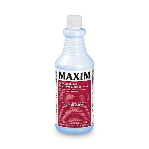 Maxim AFBC Acid-Free Restroom Cleaner, Safe-to-Ship, Fresh Scent, 32 oz Bottle, 6/Carton (03600086)