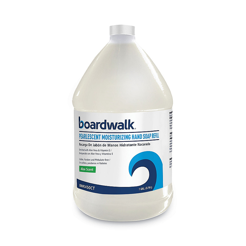 Boardwalk&reg; Pearlescent Moisturizing Liquid Hand Soap Refill, Aloe Scent, 1 gal Bottle, (BWK450EA)