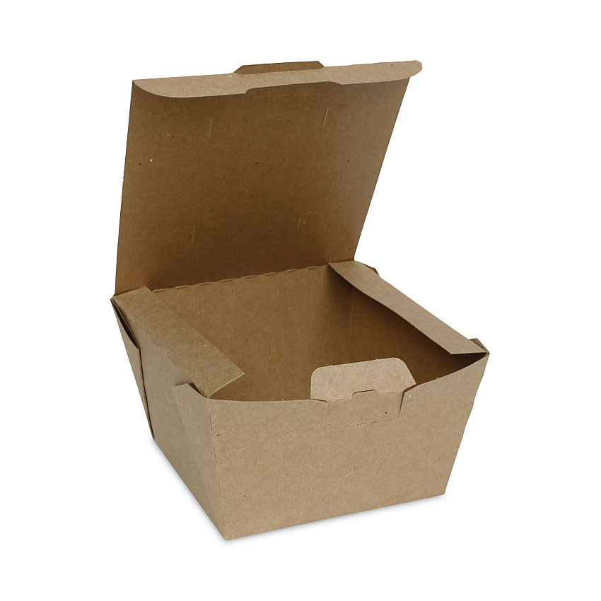 Pactiv EarthChoice Tamper Evident OneBox Paper Box, 4.5 x 4.5 x 3.25, Kraft, 200/Carton (NOB08KECTE)