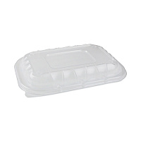 Pactiv EarthChoice Entree2Go Takeout Container Vented Lid, 8.67 x 5.75 x 0.98, Clear, Plastic, 300/Carton (YCNV9X6PPDL)