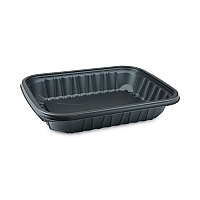 Pactiv EarthChoice Entree2Go Takeout Container, 64 oz, 11.75 x 8.75 x 2.13, Black, Plastic, 200/Carton (YCNB12X96400)