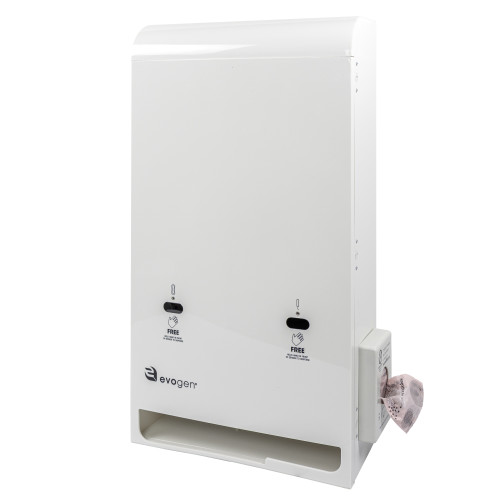 Evogen No-touch Dual Vendor, Free Vend, White Abs, 26.5"x14"x6.125", 1 Each (EVNT3-W)