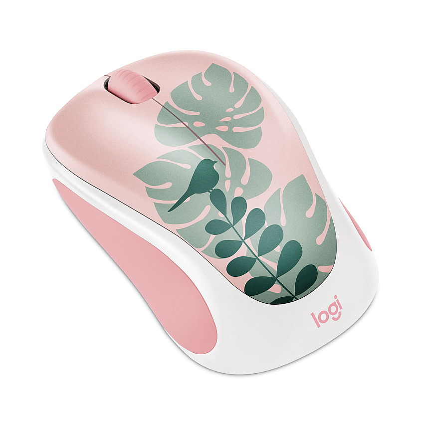 Logitech Design Collection Wireless Optical Mouse, 2.4 GHz Frequency/33 ft Wireless Range, Left/Right Hand Use, Chirpy Bird (910006114)
