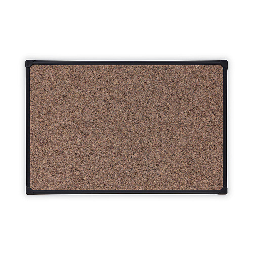 Universal Tech Cork Board, 36 x 24, Brown Surface, Black Plastic Frame (UNV43022)
