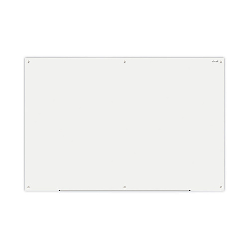 Universal Frameless Glass Marker Board, 72 x 48, White Surface (UNV43234)