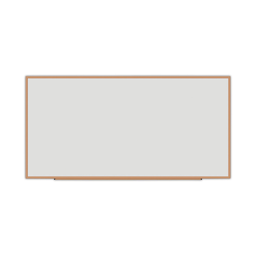 Universal Deluxe Melamine Dry Erase Board, 96 x 48, Melamine White Surface, Oak Fiberboard Frame (UNV43620)
