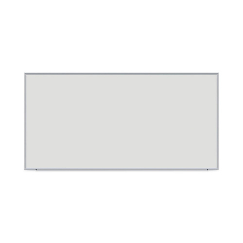 Universal Deluxe Melamine Dry Erase Board, 96 x 48, Melamine White Surface, Silver Anodized Aluminum Frame (UNV43627)