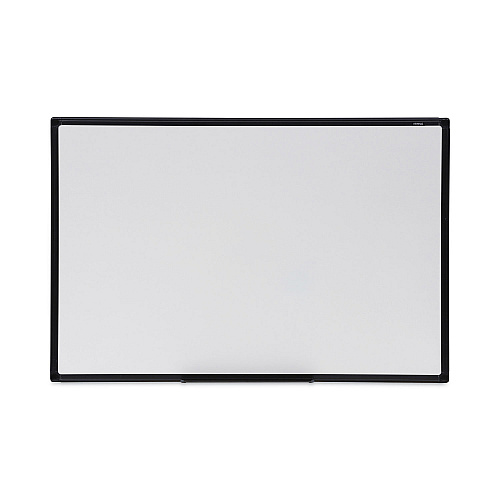 Universal Design Series Deluxe Dry Erase Board, 36 x 24, White Surface, Black Anodized Aluminum Frame (UNV43628)