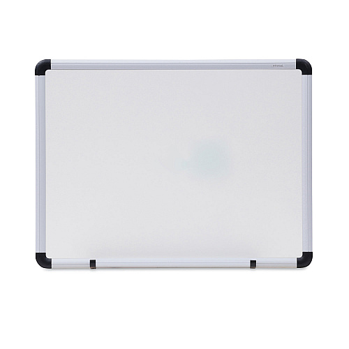 Universal Modern Melamine Dry Erase Board with Aluminum Frame, 24 x 18, White Surface (UNV43722)