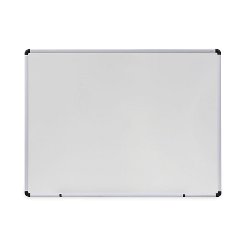 Universal Modern Melamine Dry Erase Board with Aluminum Frame, 48 x 36, White Surface (UNV43724)