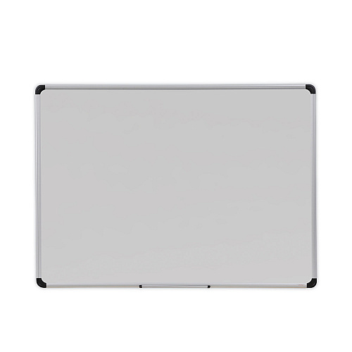 Universal Deluxe Porcelain Magnetic Dry Erase Board, 48 x 36, White Surface, Silver/Black Aluminum Frame (UNV43842)