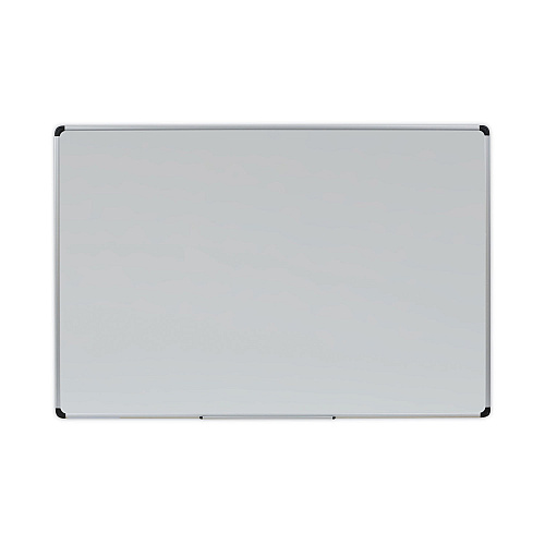 Universal Deluxe Porcelain Magnetic Dry Erase Board, 72 x 48, White Surface, Silver/Black Aluminum Frame (UNV43843)
