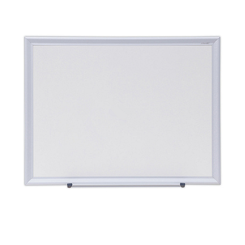 Universal Deluxe Melamine Dry Erase Board, 24 x 18, Melamine White Surface, Silver Aluminum Frame (UNV44618)