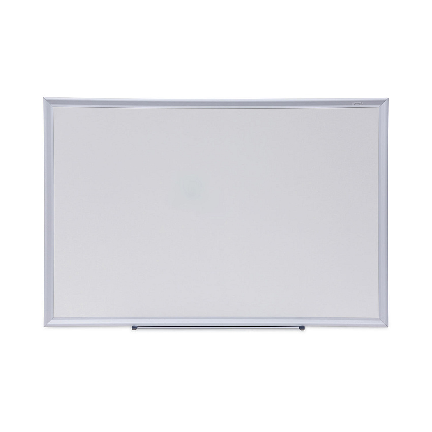 Universal Deluxe Melamine Dry Erase Board, 36 x 24, Melamine White Surface, Silver Aluminum Frame (UNV44624)