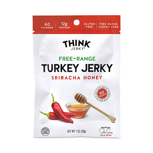 Think Jerky Sriracha Honey Turkey Jerky, 1 oz Pouch, 12/Pack (22000983)