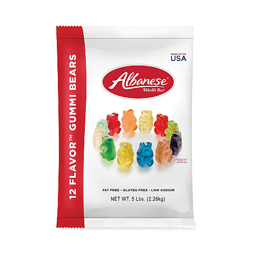 Albanese Worlds Best Gummi Bears, 5 lb Pouch, Assorted (20600001)